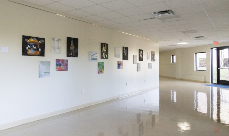 A gallery of artwork on campus