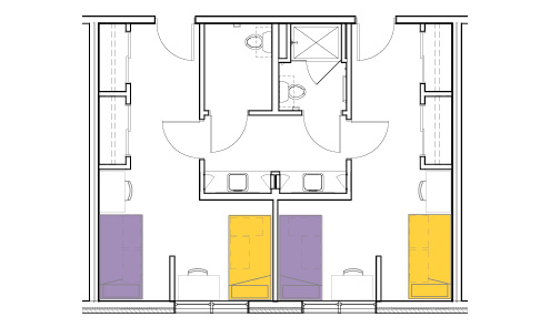 Regent Hall double occupancy floor plan