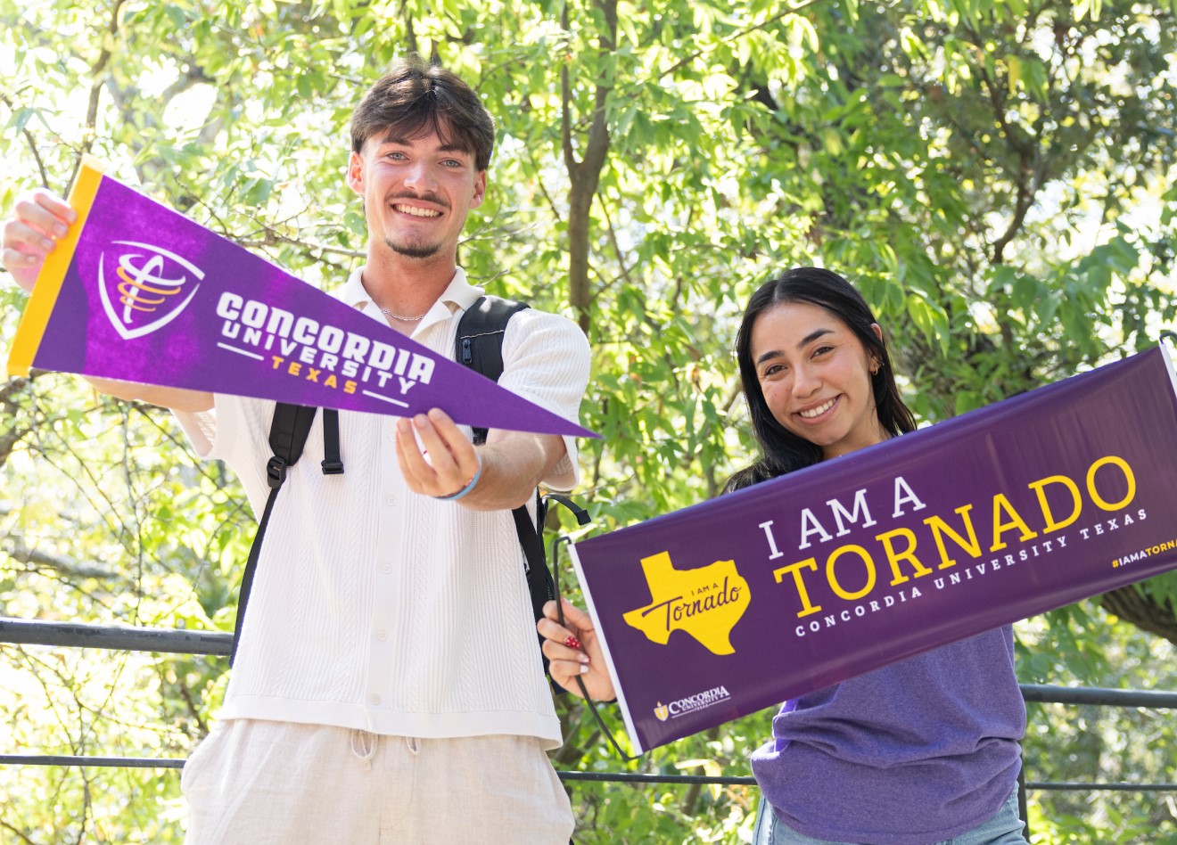 Concordia University Texas students celebrating becoming a Tornado