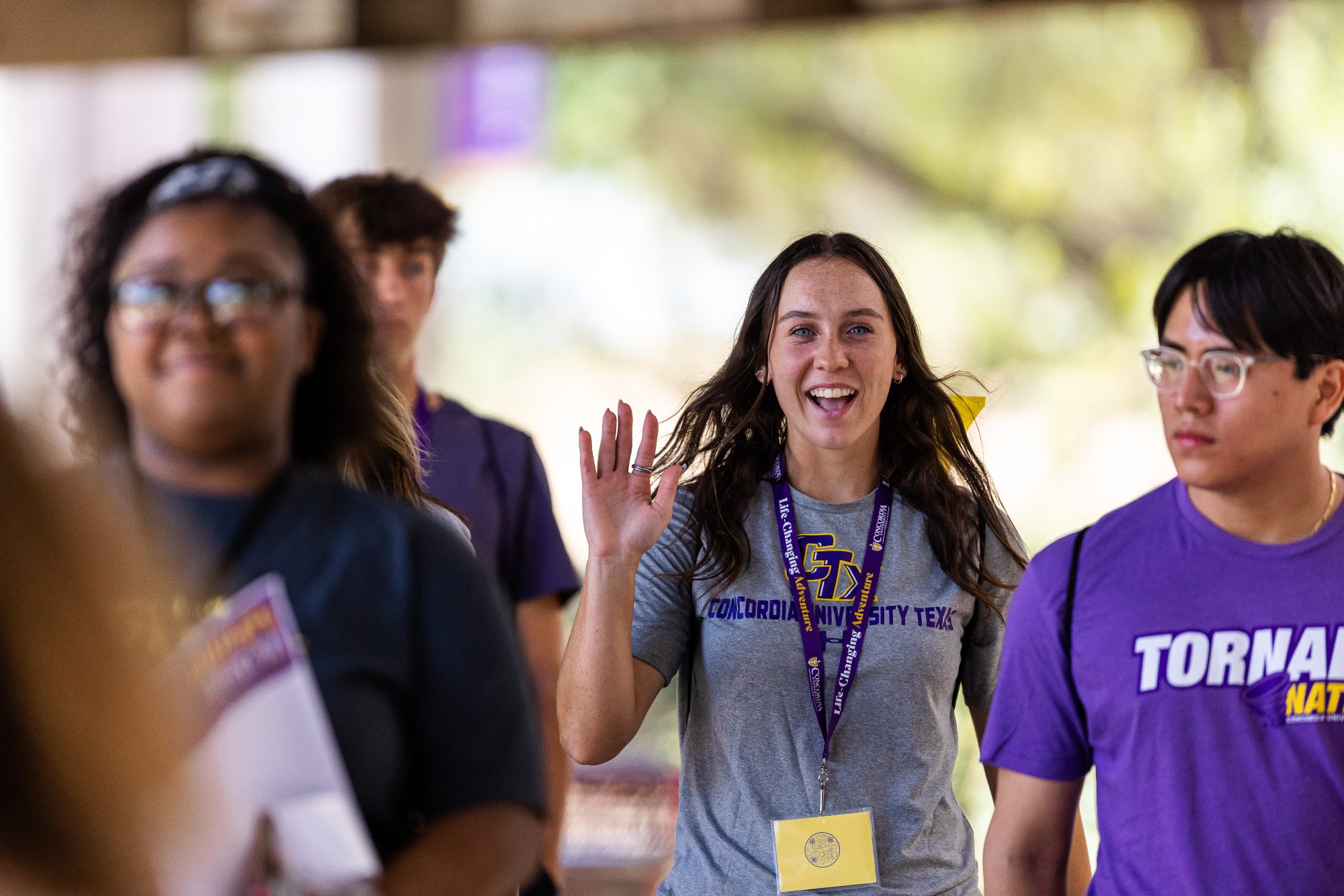 Students at a transfer event.