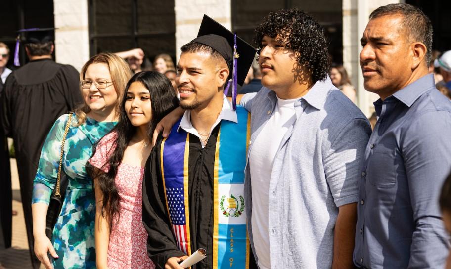 A proud family with the graduate.