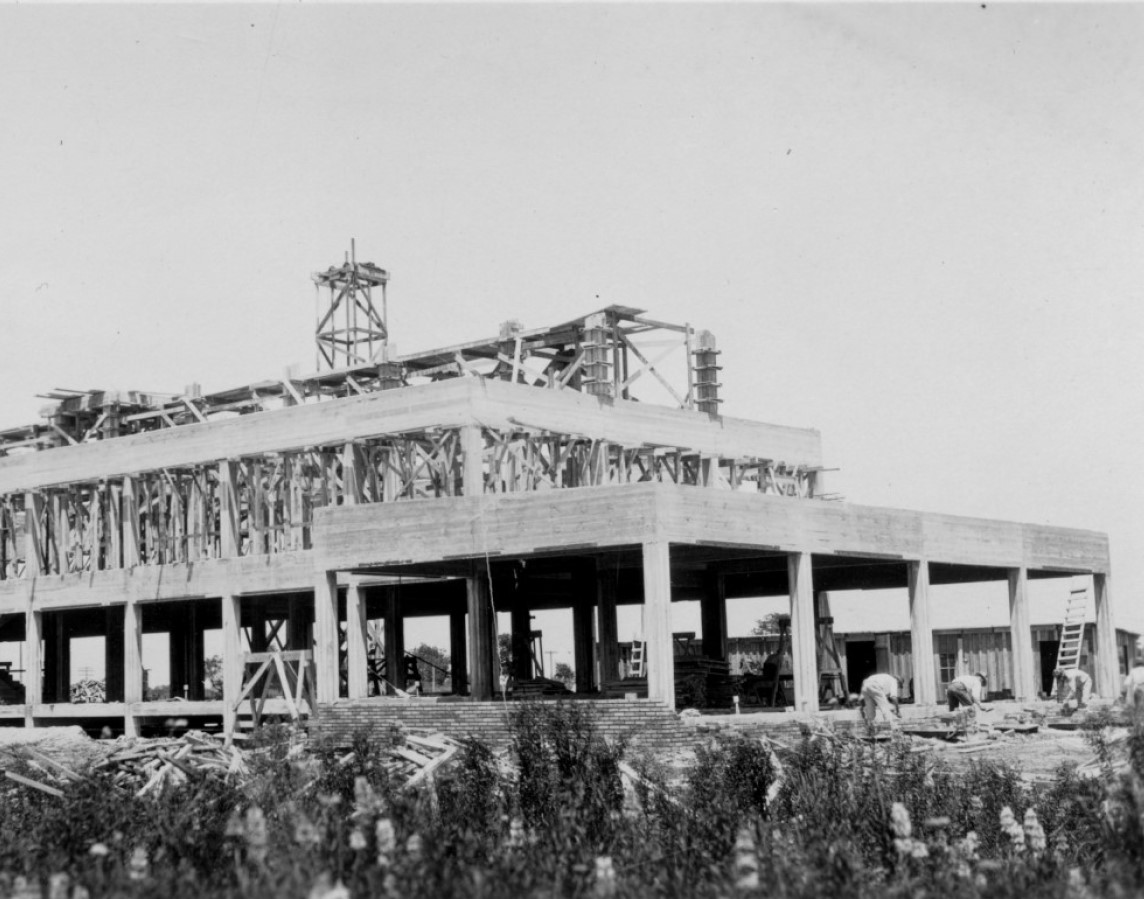 Kilian Hall during its construction.