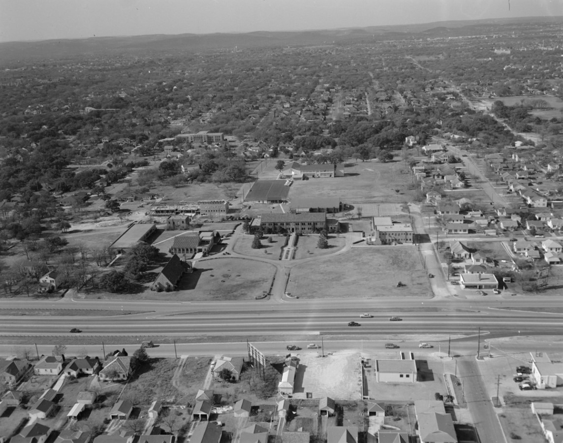 Aerial photo of the original Concordia Campus