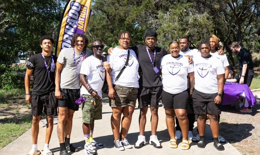 A group of new Tornados excited to join Concordia University Texas.