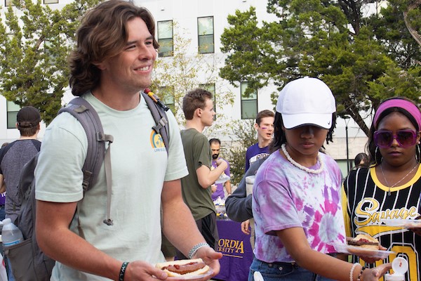 Concordia University Texas students enjoying a student event.