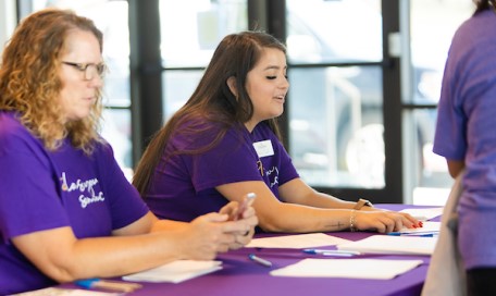 Concordia University Texas admissions team working with students to complete FAFSA