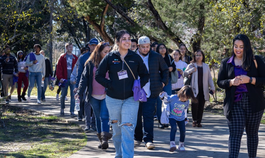 Concordia University Texas students at orientation on campus