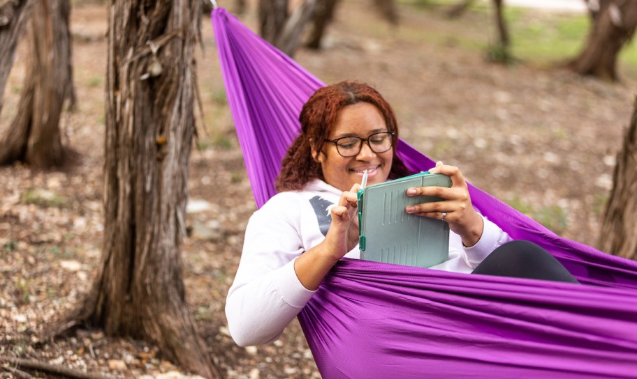 Concordia Texas student studying in environmental science in nature