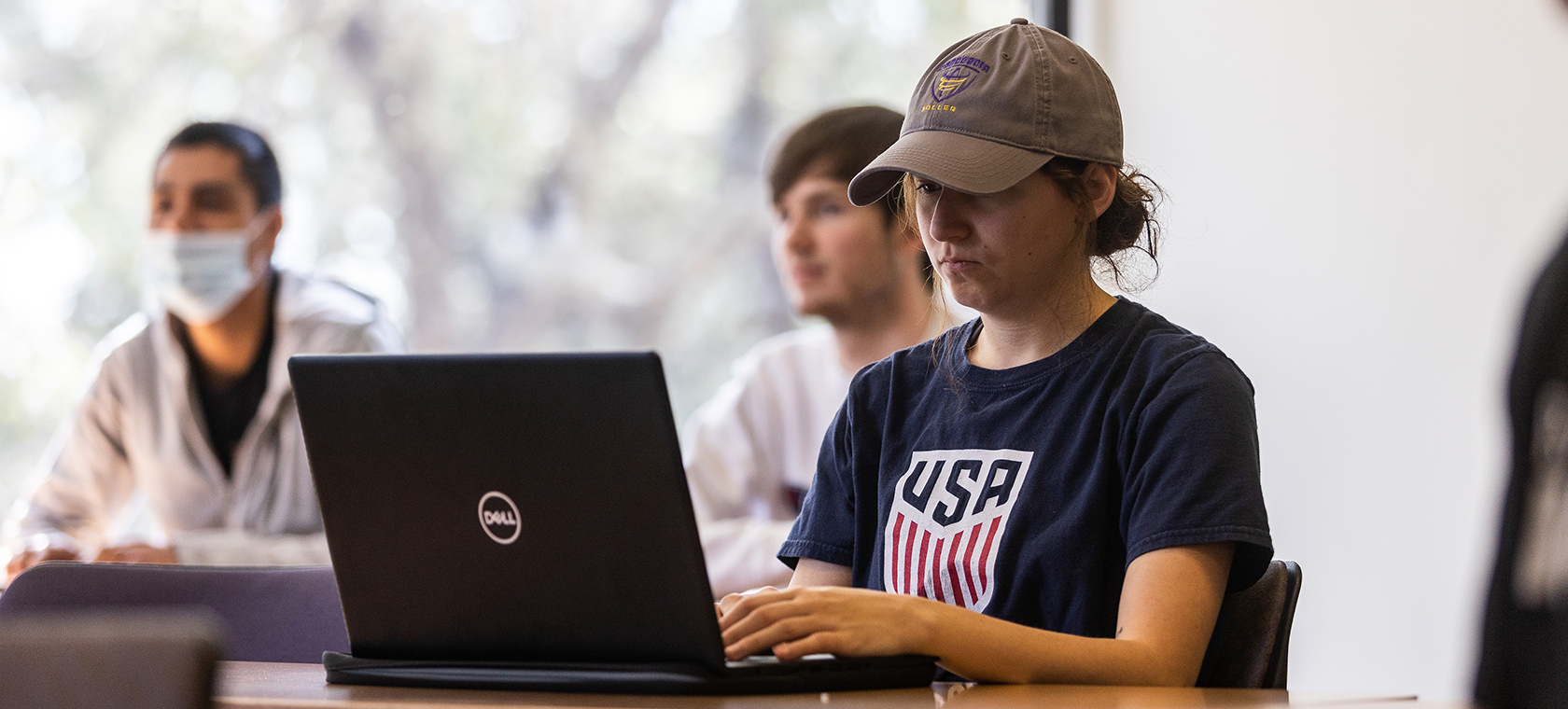 Students focus in class.