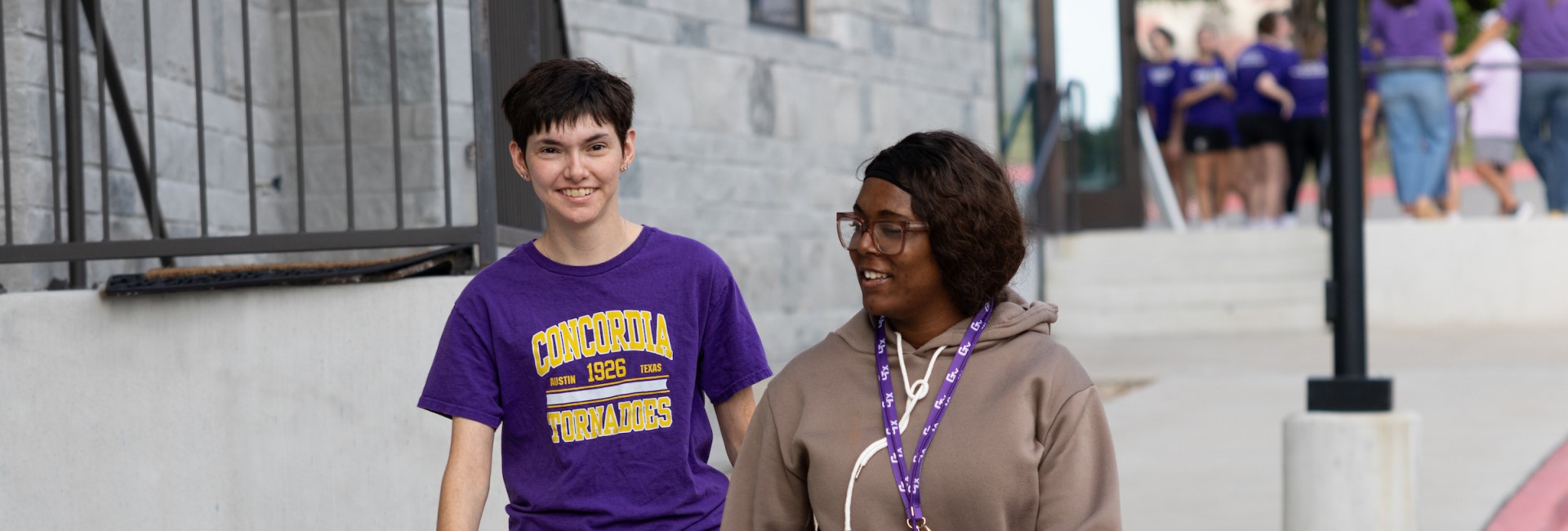 Students on campus