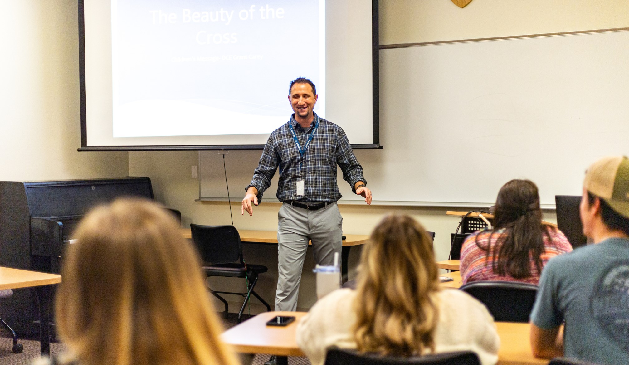 A professor teaching the Beauty of the Cross