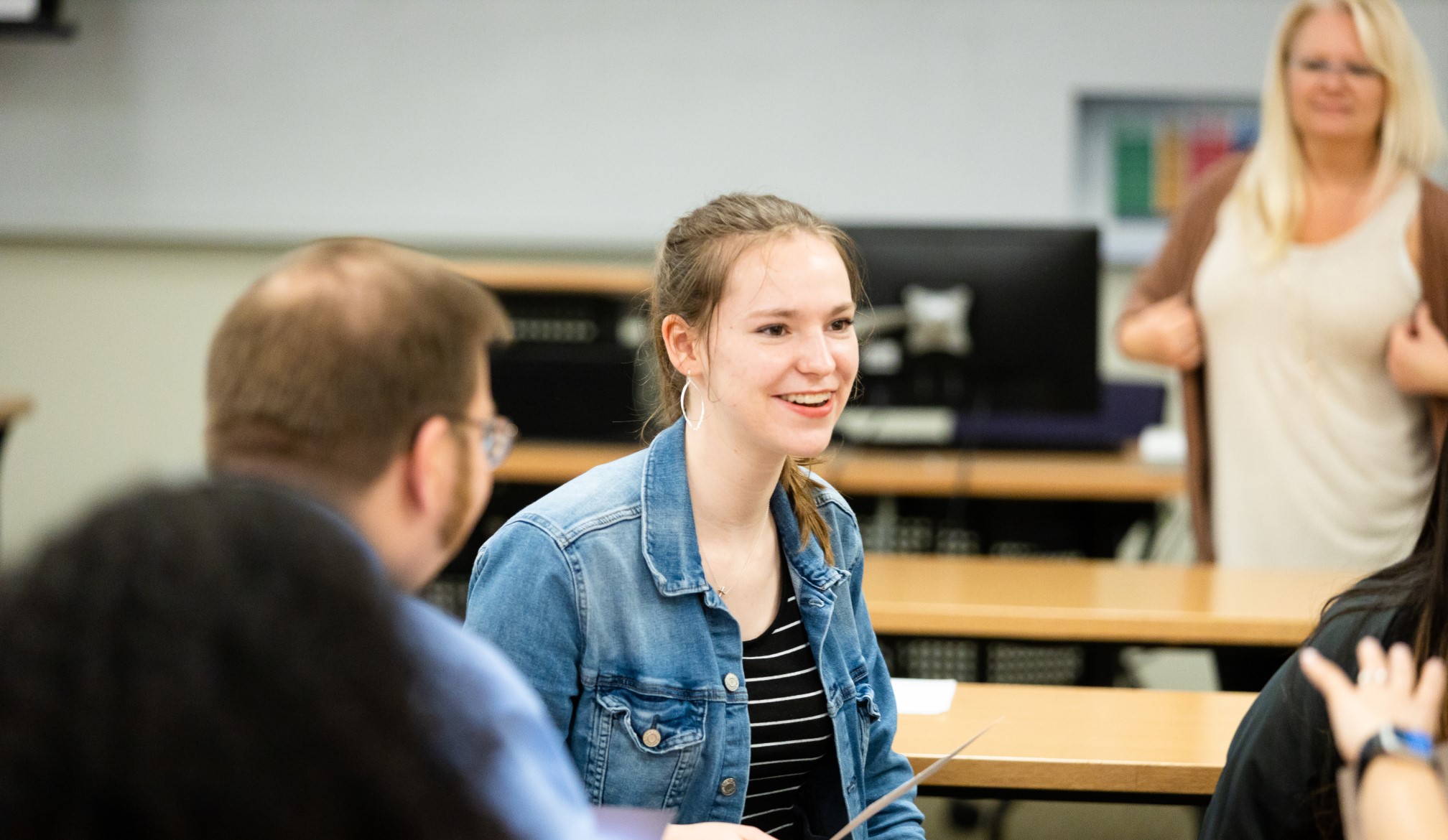 A Concordia student immersed in the lesson.