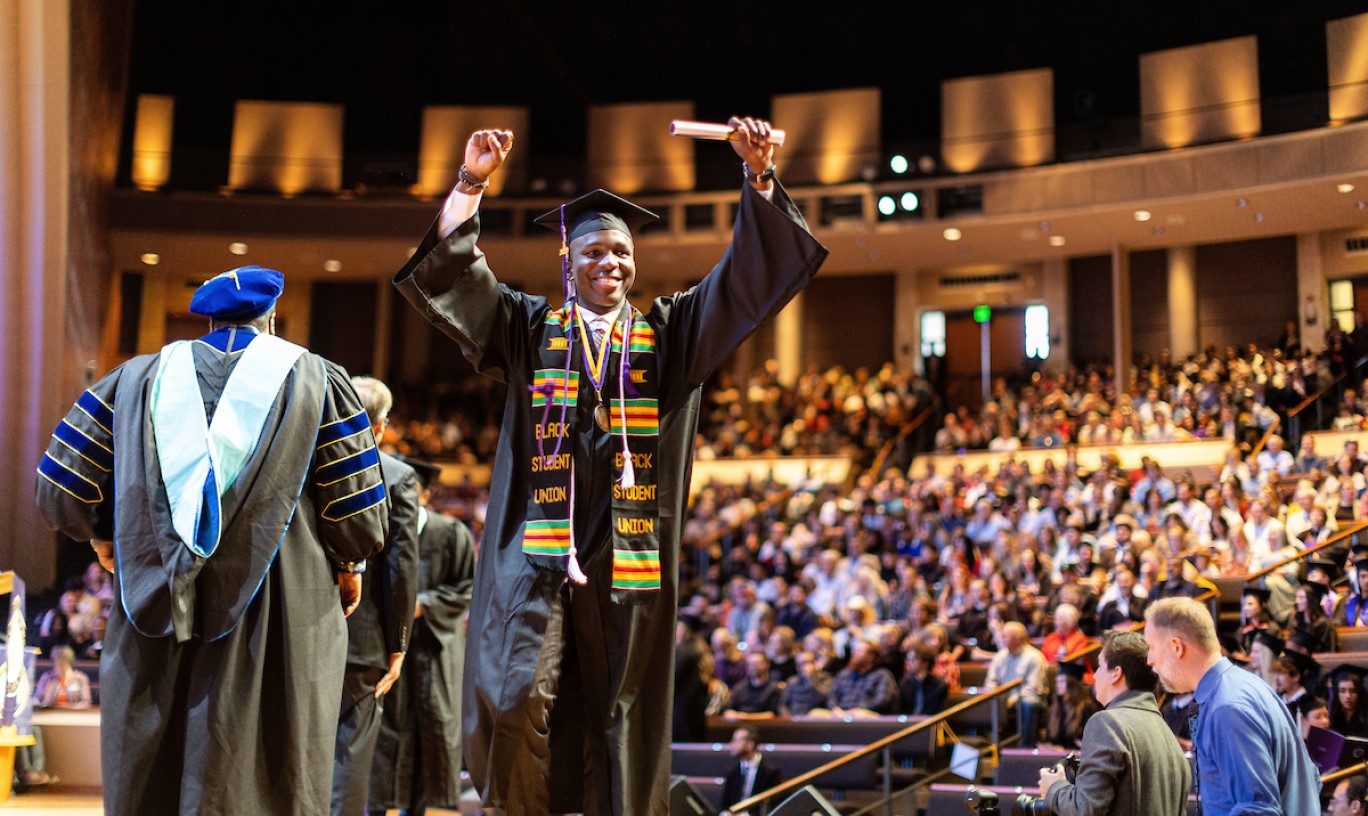 Concordia Texas transfer student celebrating commencement