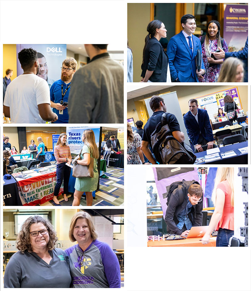 students at career fair