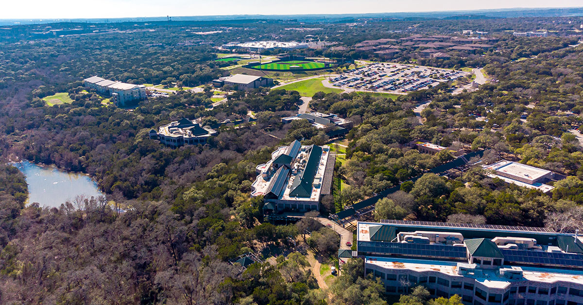 aerial view of CTX campus