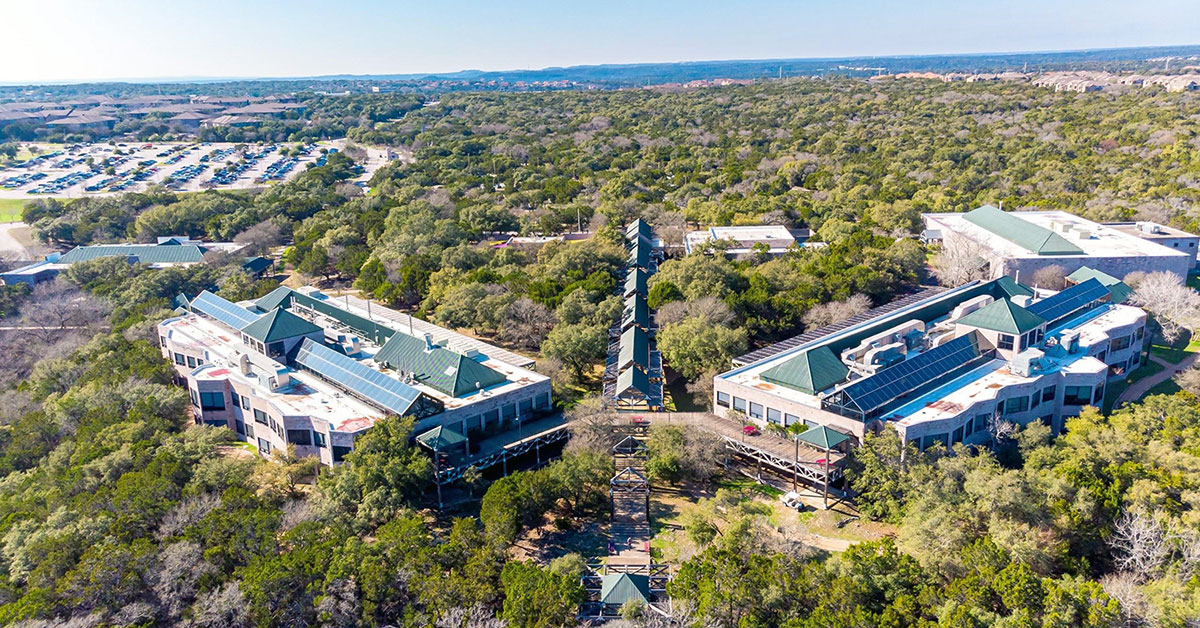aerial photo of CTX campus