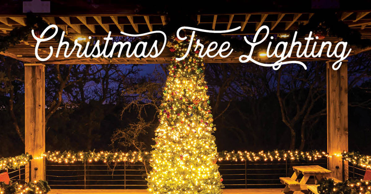 Christmas tree lighting on CTX campus