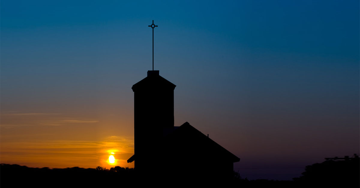 Concordia University entrance at sunrise