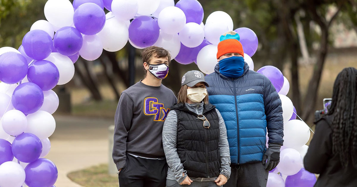 family at CTX Homecoming &amp; Family Weekend