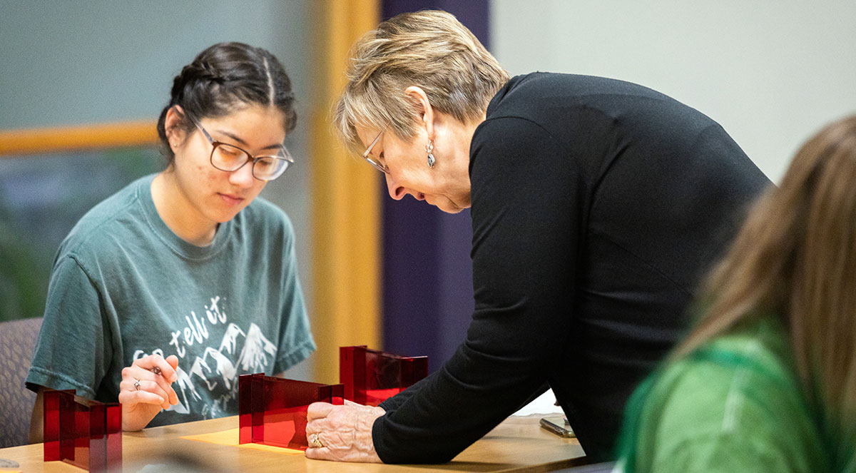 Karen Rhynard in classroom