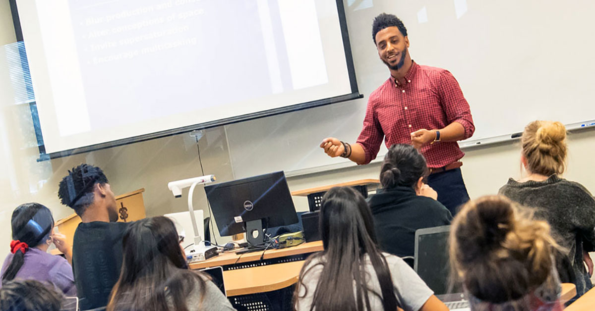 instructor in classroom