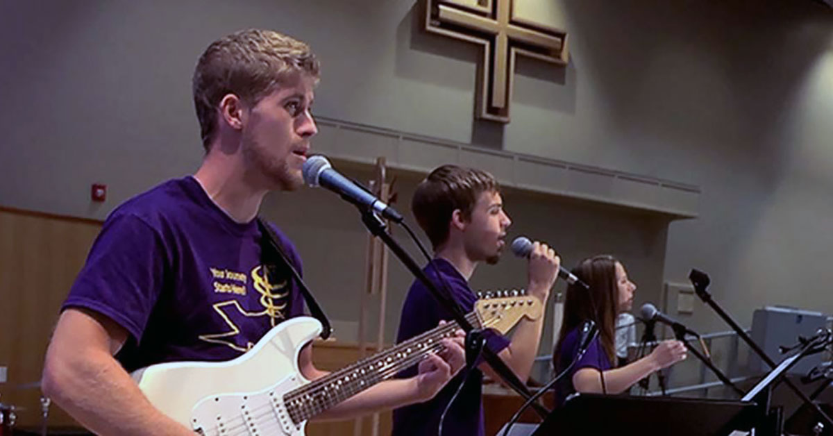 CTX students performing in chapel