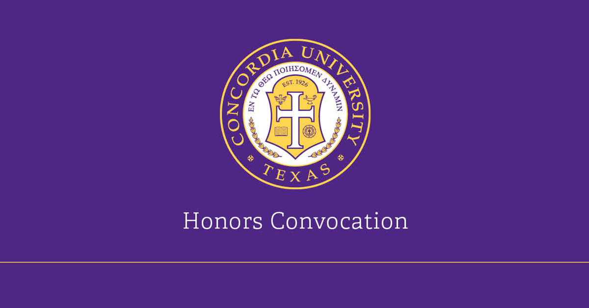 Concordia University Texas seal - Honors Convocation