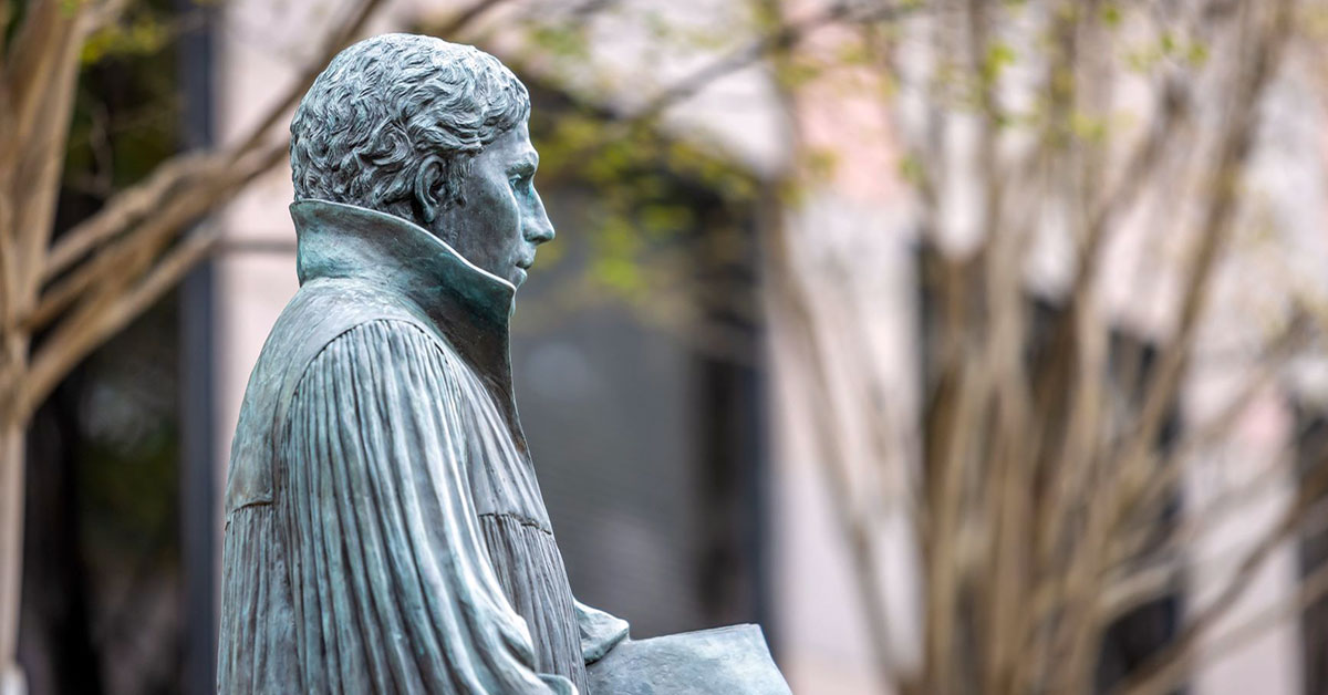 Martin Luther statue on CTX campus