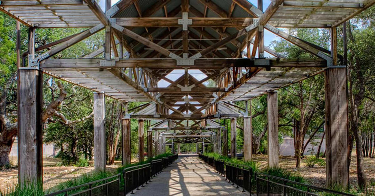 Concordia University Texas campus walkway