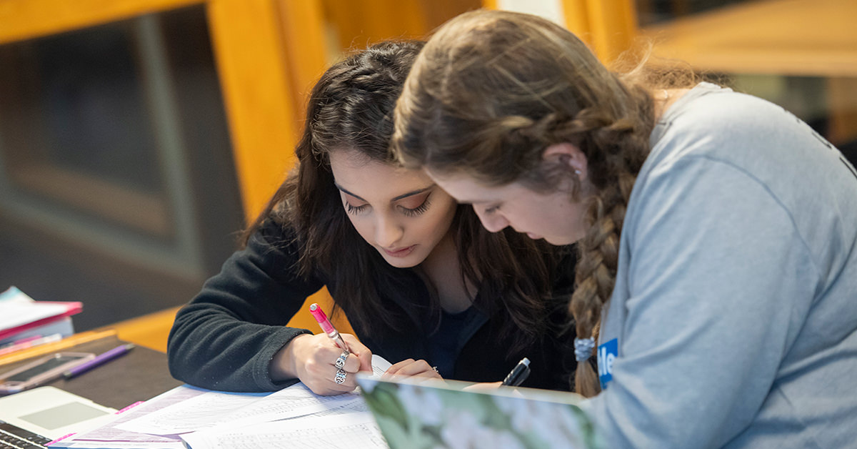 Two CTX Students Studying