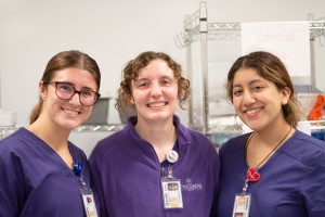 Three nursing students from Concordia University Texas