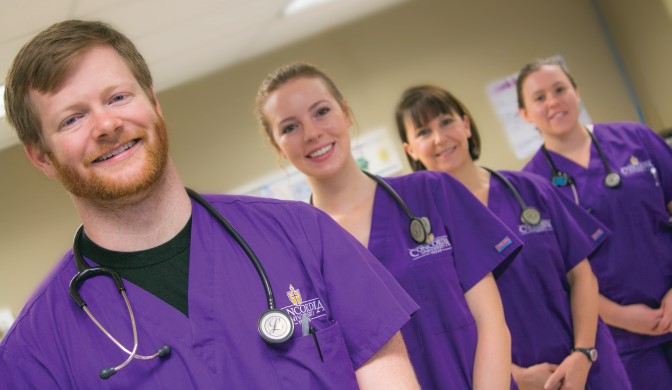 Concordia University Texas nursing students