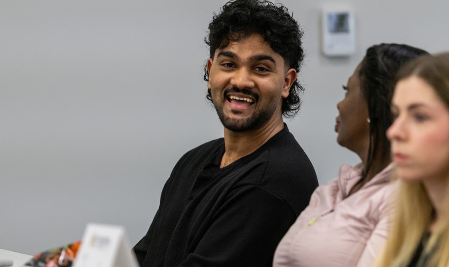 Aman attending his MBA residency weekend at Concordia University Texas.