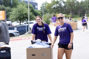 A pair of Tornados moving into the residential halls at Concordia Texas.