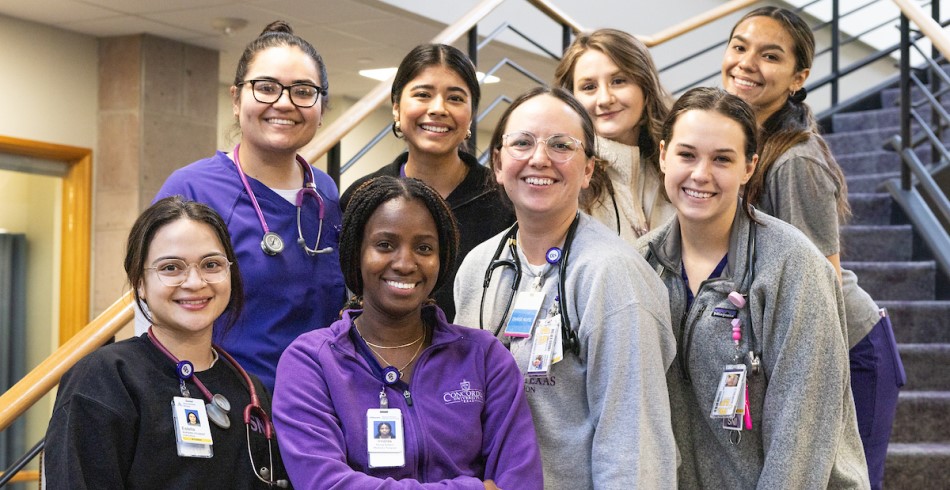 A group of Concordia Texas nursing students