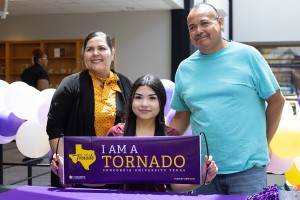 A new Concordia Texas student excited to join the Tornado Nation