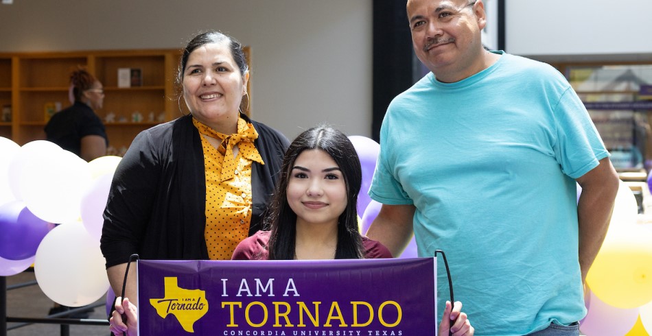 A new Concordia Texas student excited to join the Tornado Nation