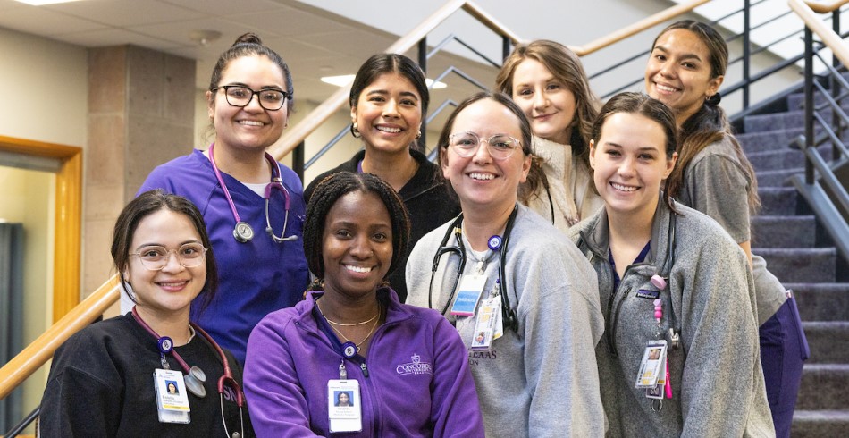 A group of Concordia Texas nursing students