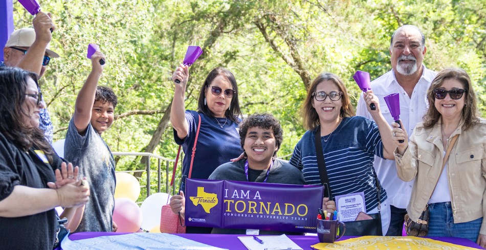 A new Tornado and his family excited to join Concordia Texas