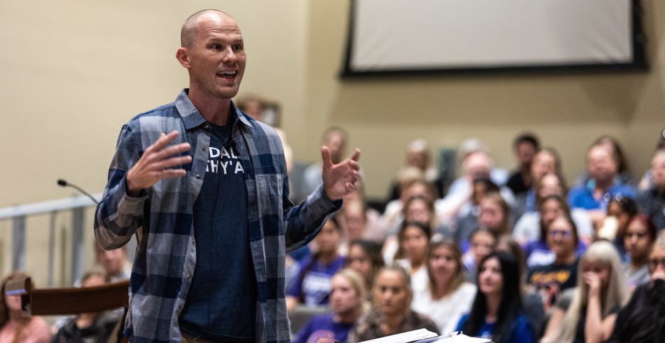 Pastor Jake in Chapel