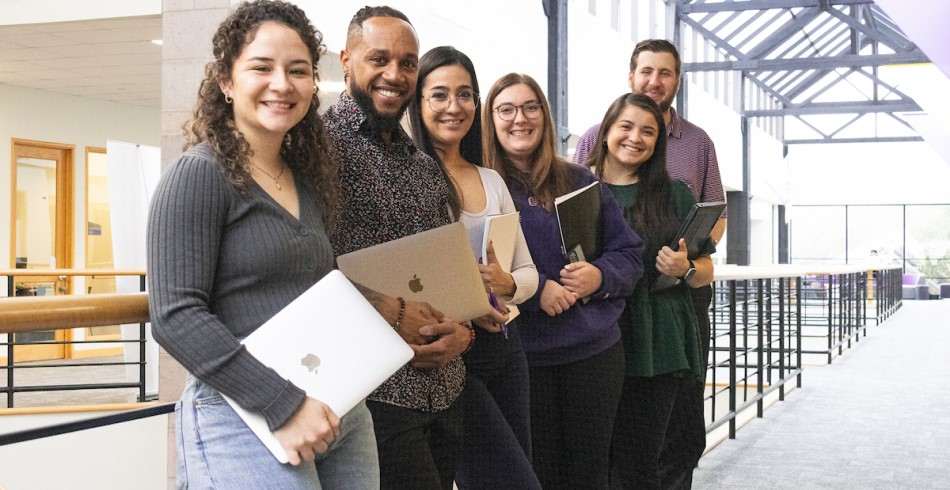 Graduate students on campus