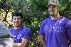 A pair of Concordia Texas transfer students on campus