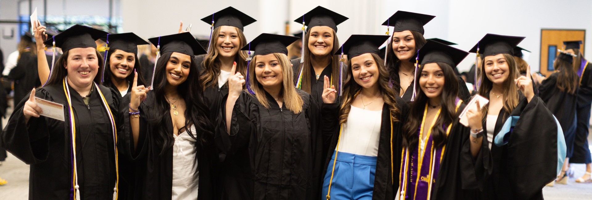 Students celebrating commencement