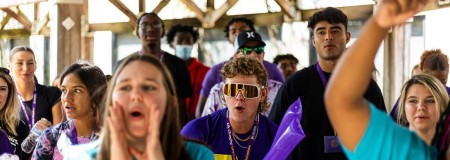 Students at Concordia Texas cheering
