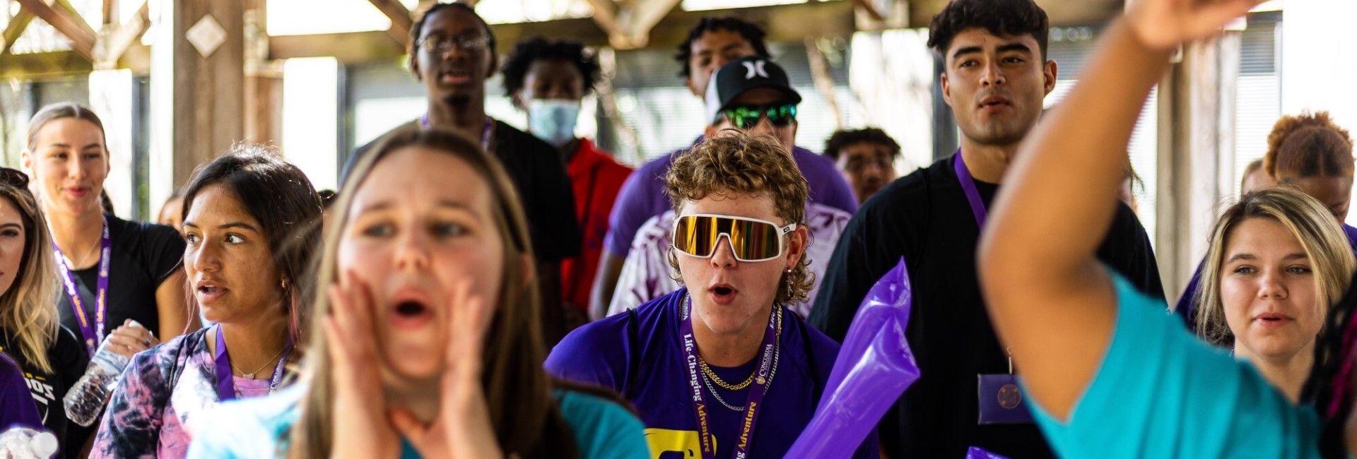 Students at Concordia Texas cheering